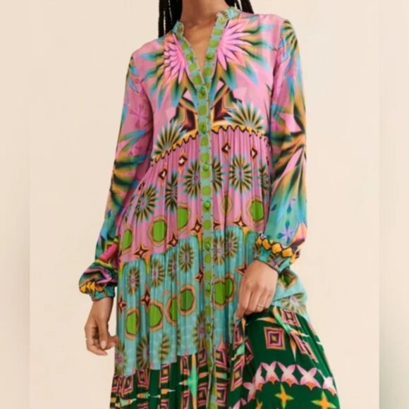 Anthropologie Button Down Maxi Dress size XS - Picture 2 of 10